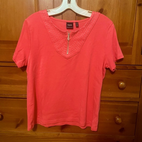 Rafaella Super Soft Top with Zipper Detail - Petite Large - Picture 1 of 5